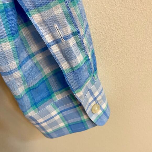 Vineyard Vines Plaid Long Sleeve Button Down 100% Cotton Tucker Shirt Mens Small - Picture 16 of 16